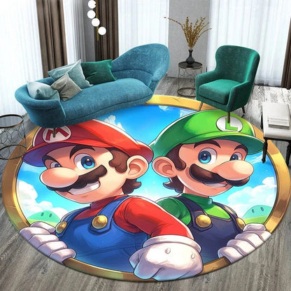 Canvanation 120cm(47.24 in) diam / 13 Tapis De Chambre - Film Mario