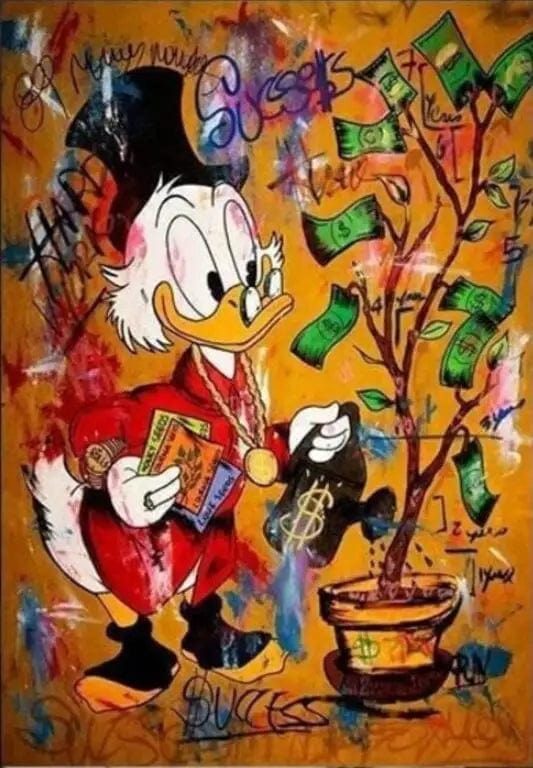 Poster Picsou Donald Diamand Street Art