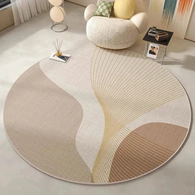 Canvanation SJR 1 / 100X100CM Tapis De Salon Rond - Style Bohème En Velours Cristal Super Doux