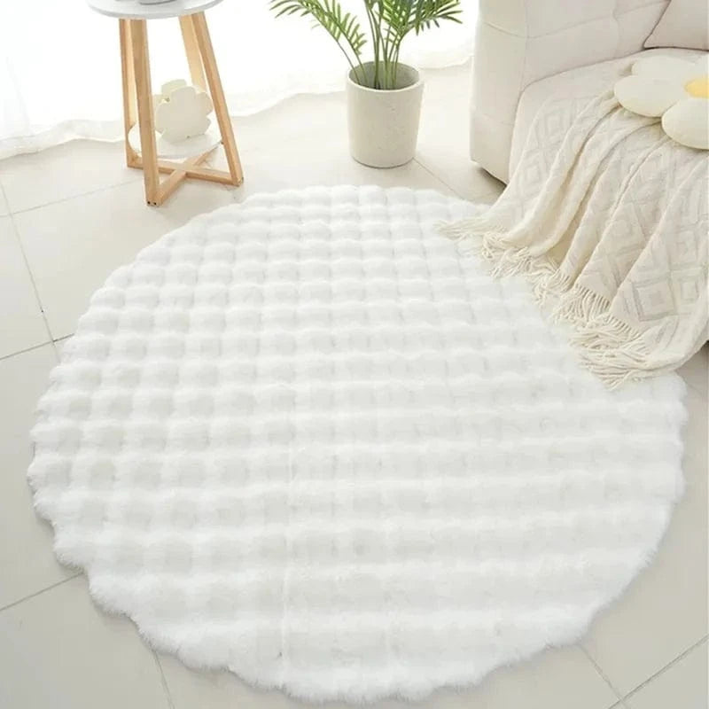 Canvanation Tapis De Chambre - Rond Super Moelleux De Couleur Unie