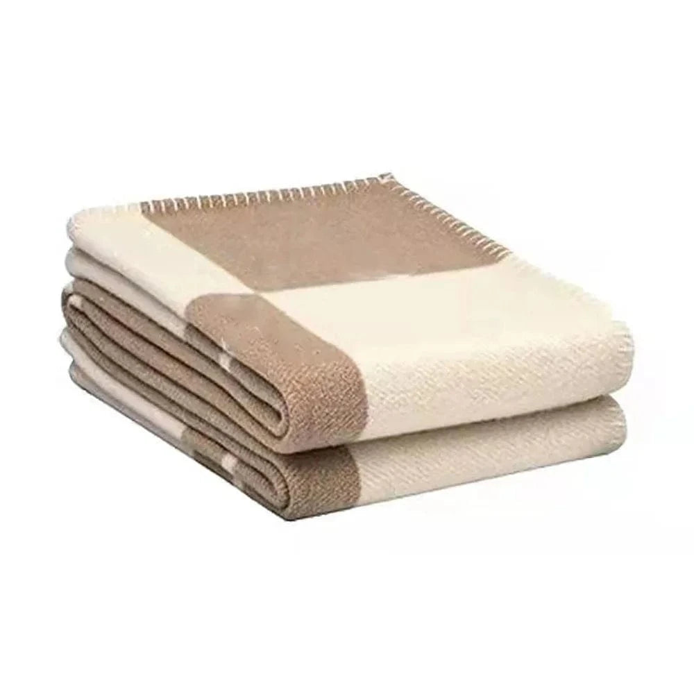 Canvanation Blanket-8 / 43x43cm Plaid en Maille Style Européen en Cachemire Synthétique – Anti-Boulochage