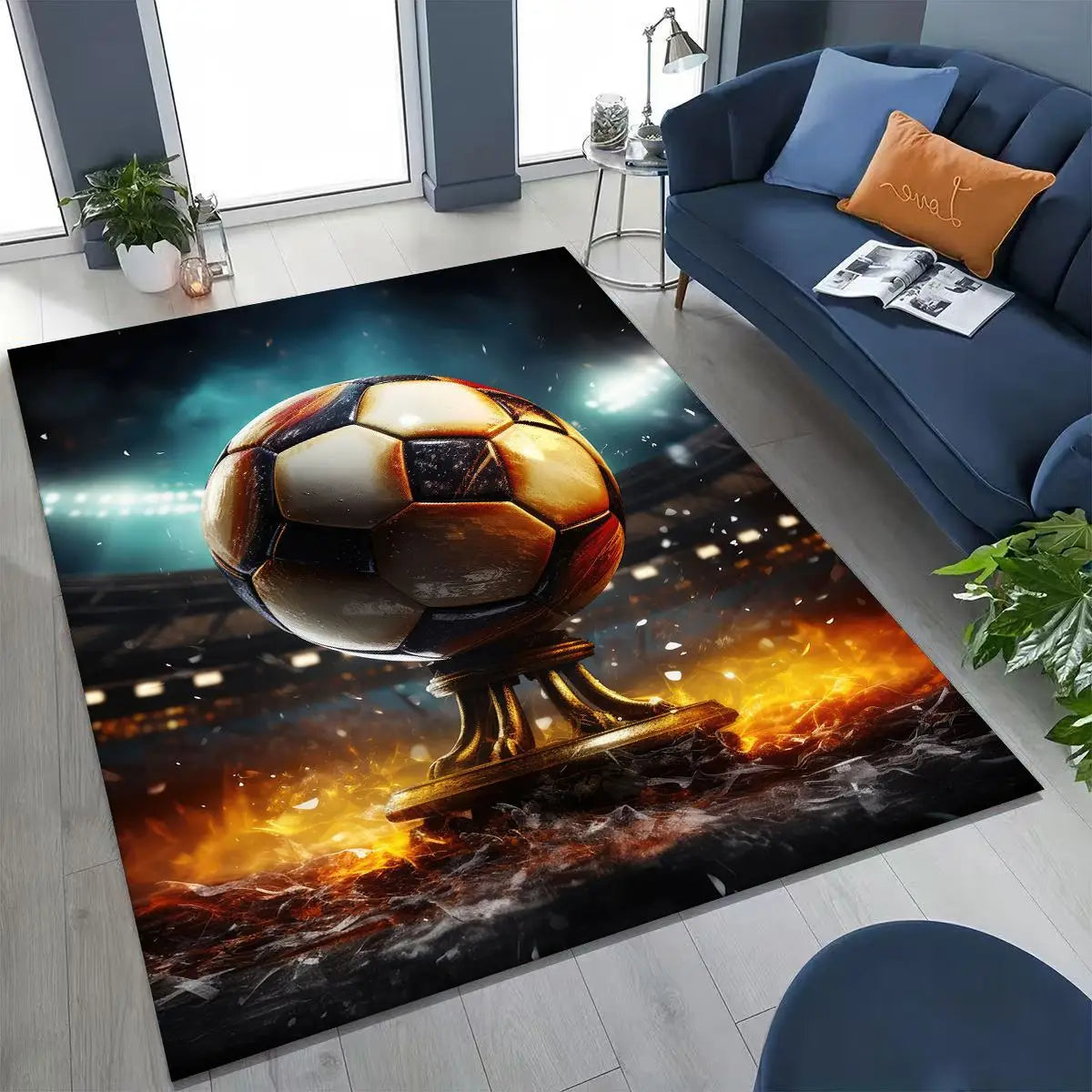 Canvanation 6 / 120x160cm( 47x62in ) Tapis De Chambre - 3D Terrain De Football Stade