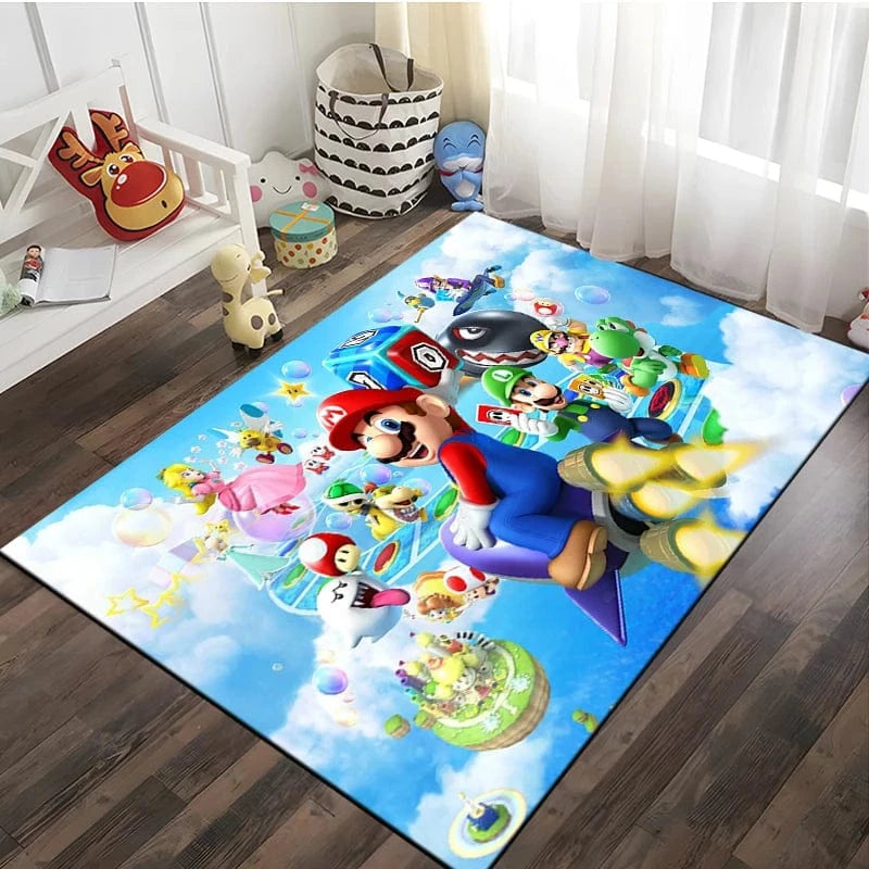 Canvanation Style O / 100x120cm (39x47in) Tapis De Chambre - 3D Super Mario Bros HD