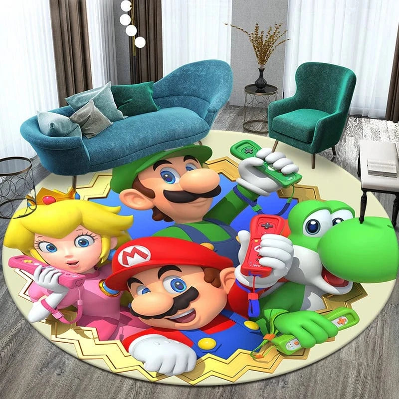 Canvanation 120cm(47.24 in) diam / 3 Tapis De Chambre - Film Mario