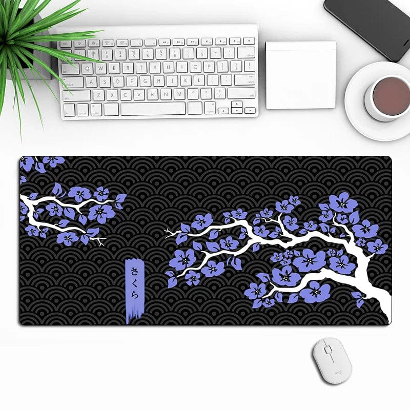 Canvanation 90x40 cm / Violet Tapis De Souris - Sakura Cerisier Violet