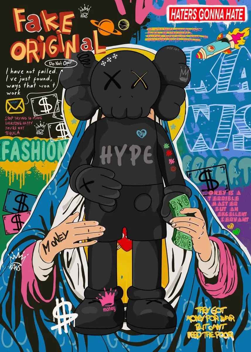 Poster Kaws Fake Origin