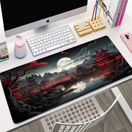 Canvanation Tapis De Souris - Paysage Japonais Pleine Lune