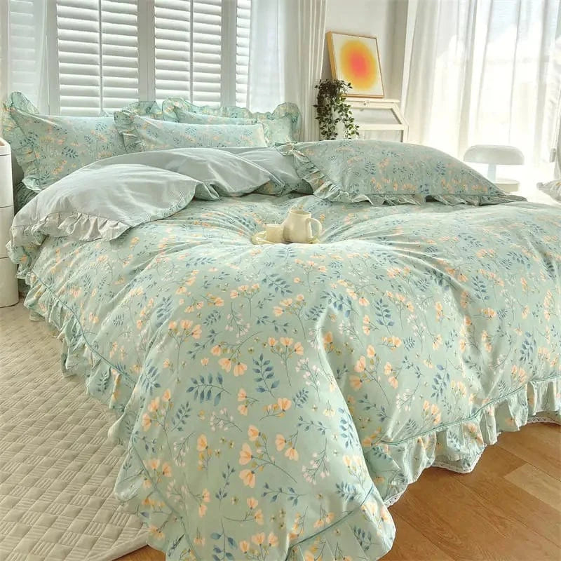 Canvanation 5 / 220X240cmx1 Housse de Couette 100% Coton Uni (Style Pastoral)