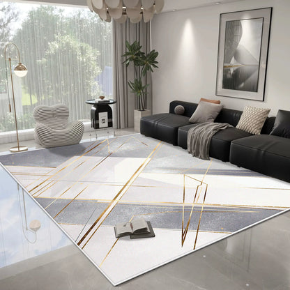 Canvanation Tapis de Salon Moderne Géométrique – Antidérapant, Lavable & Impression 3D