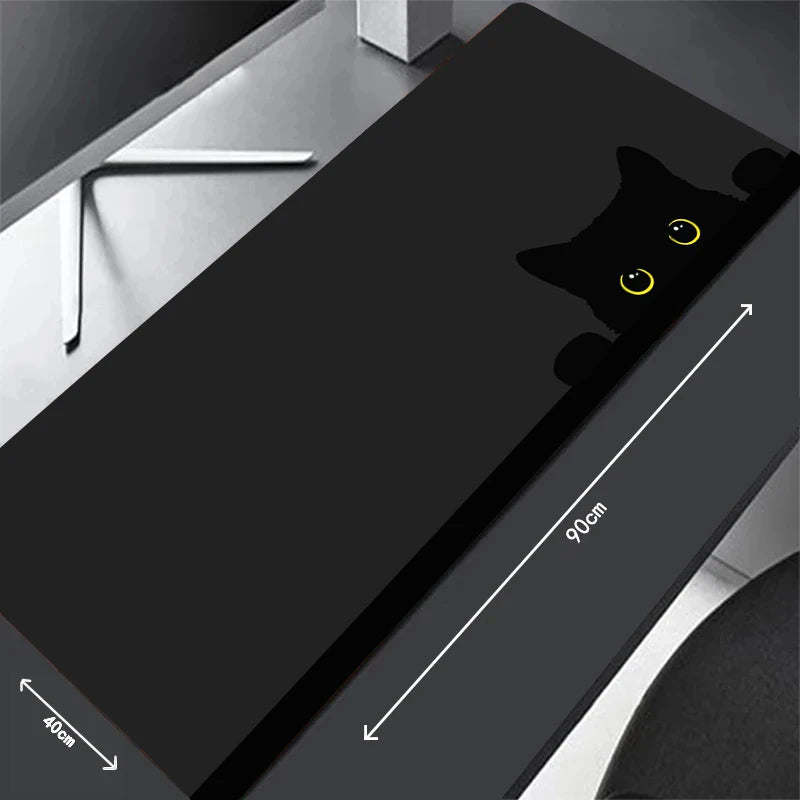 Canvanation 400X900X3MM Tapis De Souris - Kawaii Noir Chat