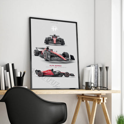 Affiche 2023 Saison Retro Formule 1 80S