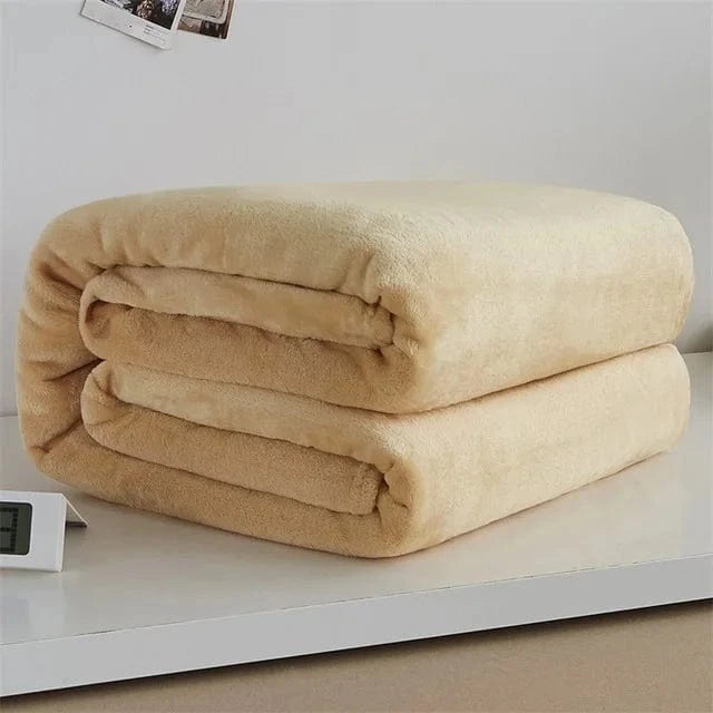 Canvanation Beige / 100x140cm 39x55inch Plaid Polaire Américain – Léger, Anti-Boulochage et Ultra-Doux pour Adultes