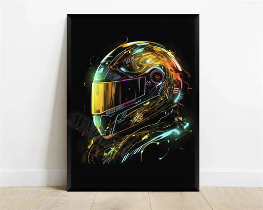 Affiche Casque De Pilote Formule 1