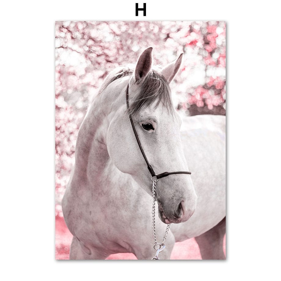 Canvanation A2 40X60 cm / H Affiche Cheval Fleur de cerisier