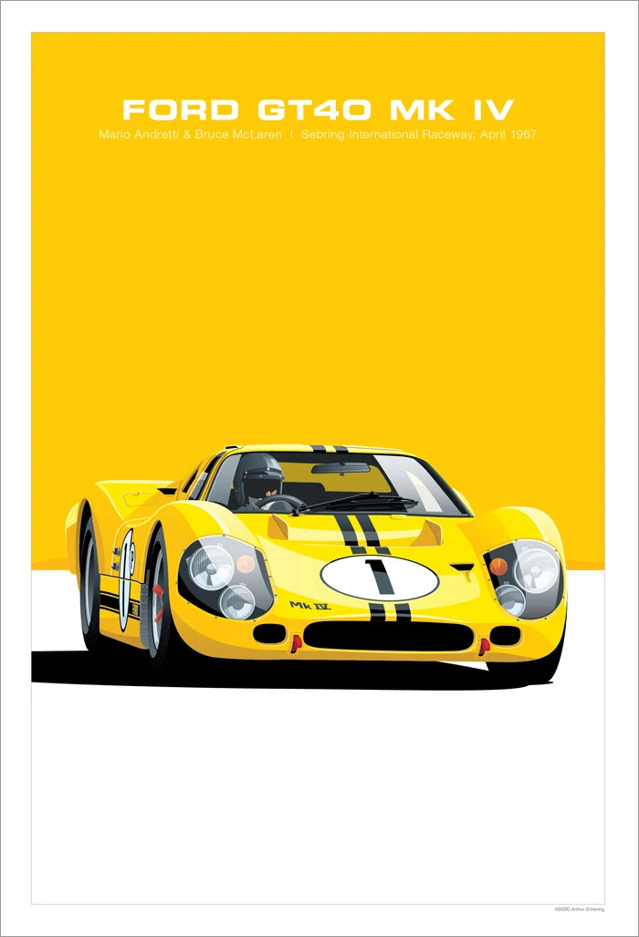 Affiche Retro Voiture GTR