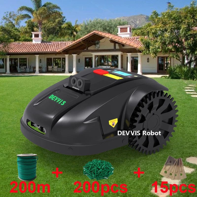 Canvanation Robot Tondeuse DEVVIS E1800U avec Capteur Ultrasonique