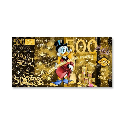 Canvanation SW8710 / 55x110 cm Affiche Pop Art Picsou Billet De Banque