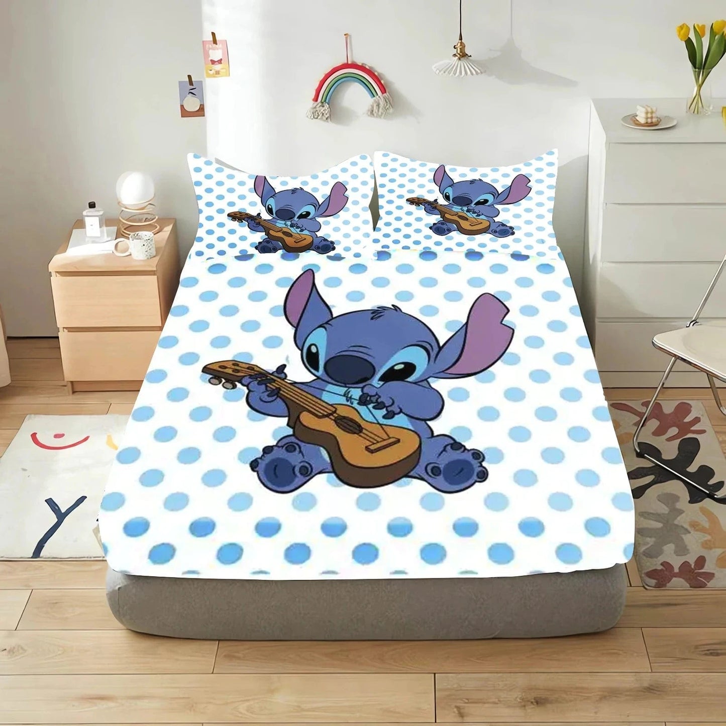 Canvanation 13 / 120x200x30cm Housse De Drap - Stitch 3-Pieces