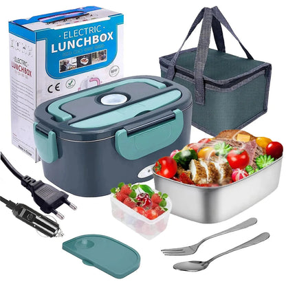 Canvanation Vert / EU Lunch Box Électrique Portable – Chauffage Rapide et Sécurisé