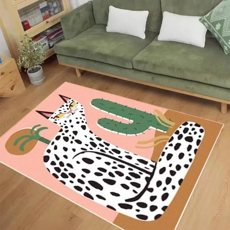 Tapis De Chambre - Animaux De La Jungle Abstrait