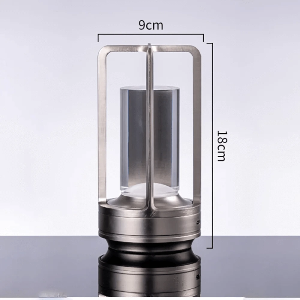 Canvanation Courant Alternatif (AC) / Argent Lampe de Chevet LED Cristal Moderne – Tactile, Rechargeable