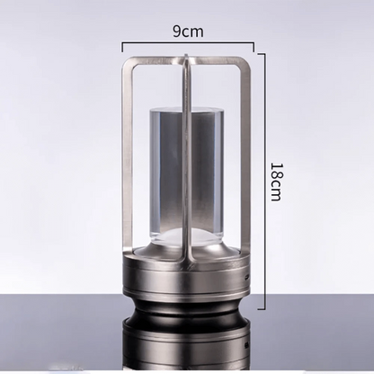 Canvanation Courant Alternatif (AC) / Argent Lampe de Chevet LED Cristal Moderne – Tactile, Rechargeable