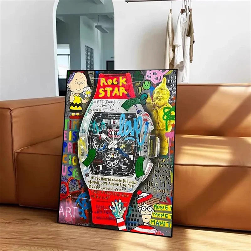 Affiche Montre De Luxe Pop Art