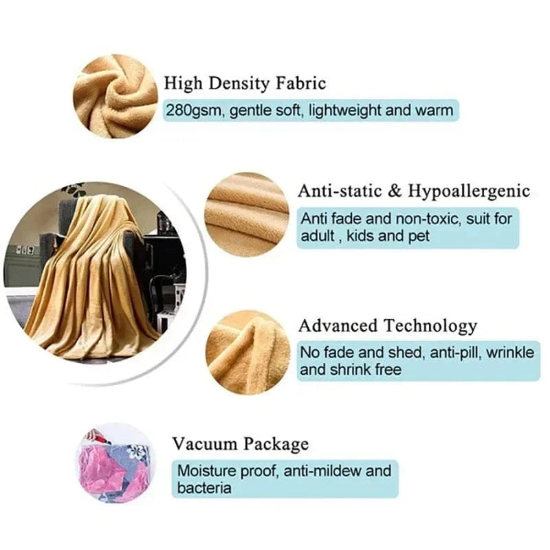 Canvanation Café / 180x200 / france Plaid Polaire Américain  – Anti-Boulochage et Ultra-Doux