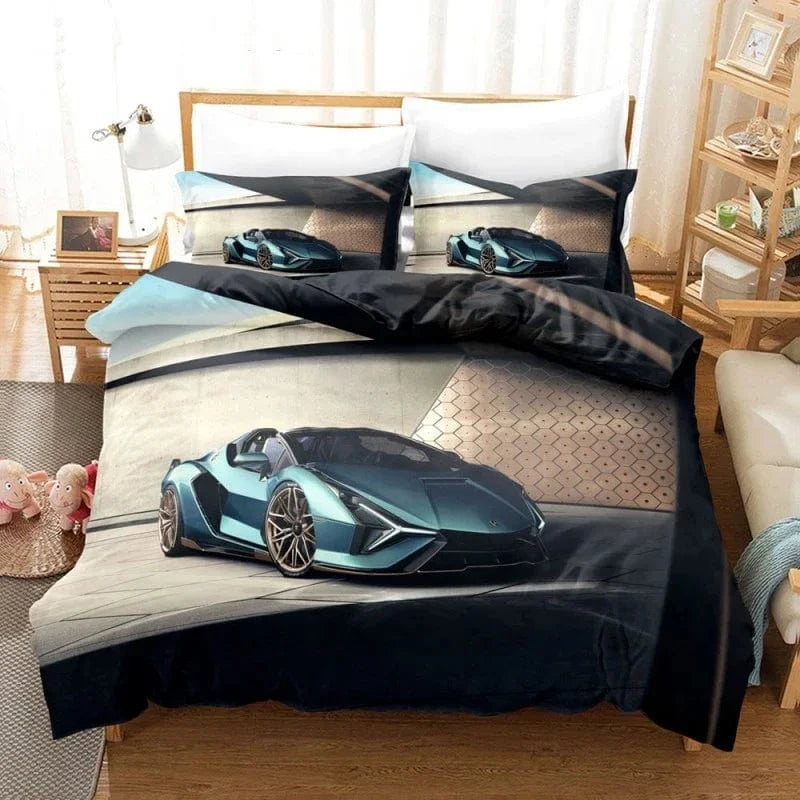 Canvanation 10 / 135x200cm 2pcs Housse De Couette - Voiture De luxe Lamborghini, Ferrari, Bugatti