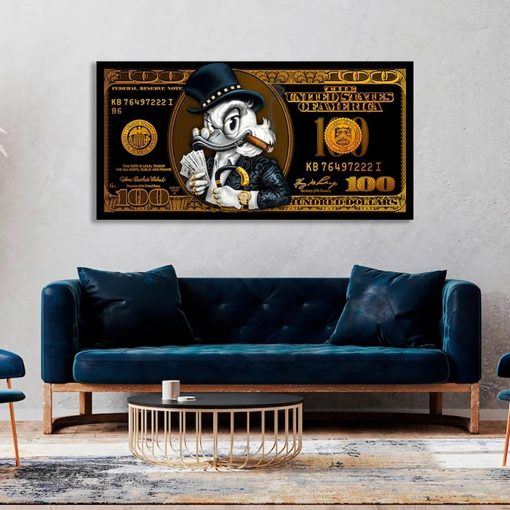 Affiche Pop Art Picsou Billet De Banque