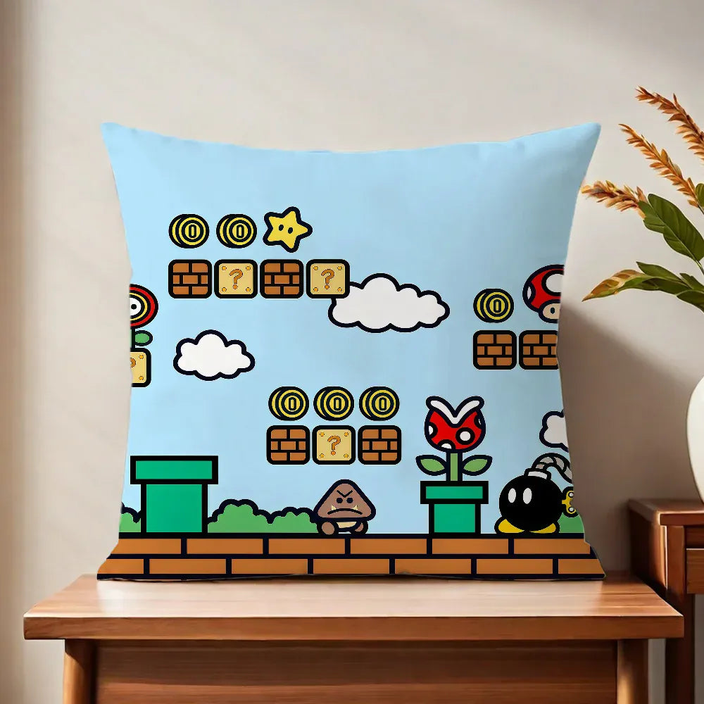 Canvanation z1 / 30x30CM(12x12in) Housse De Coussin - Motif Mario