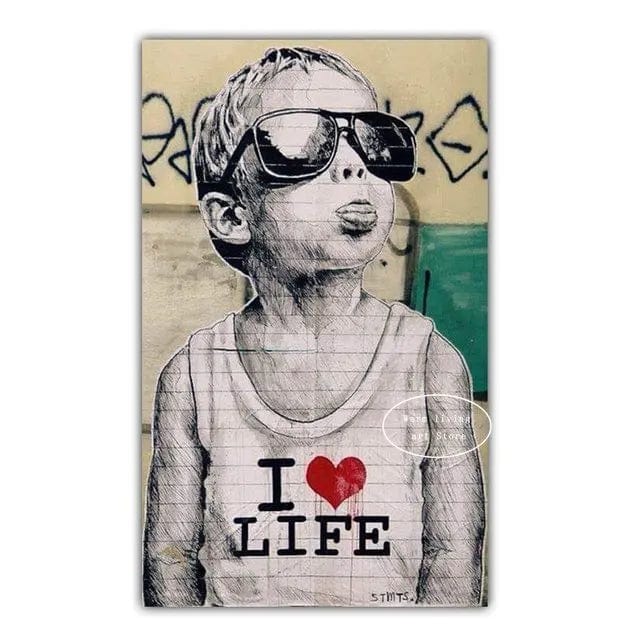 Affiche Banksy Street Art Chambre