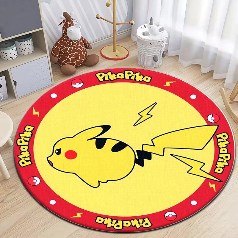 Tapis De Chambre Rond - Pokemon Pikachu