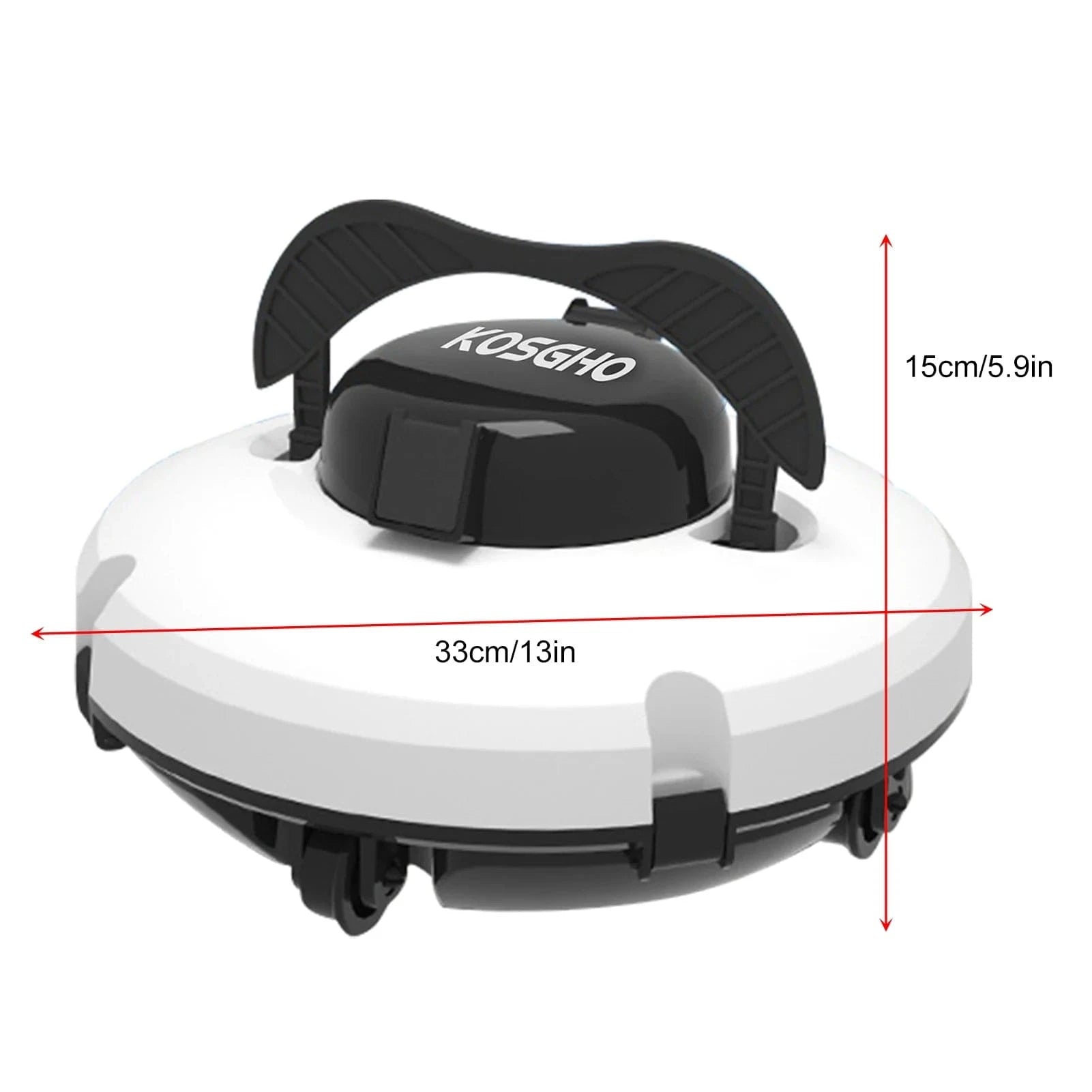 Canvanation Nettoyeur de Piscine Robot Sans Fil avec Double Moteur et Stationnement Automatique pour Piscines à Fond Plat