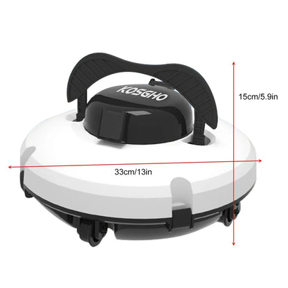 Canvanation Nettoyeur de Piscine Robot Sans Fil avec Double Moteur et Stationnement Automatique pour Piscines à Fond Plat