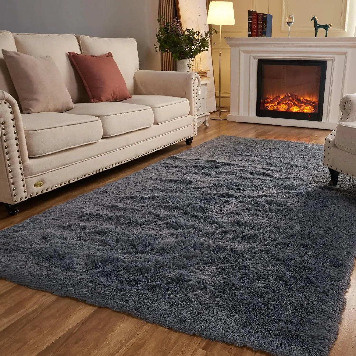 Canvanation Gris / 50x80cm 20x32inch Tapis De chambre - Motif uni