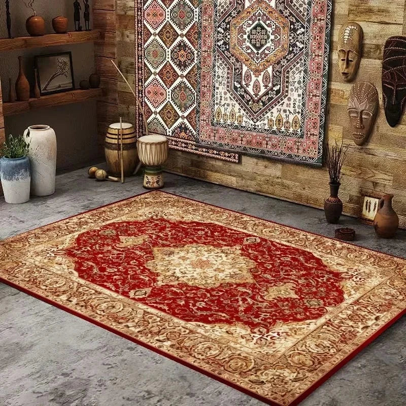 Canvanation Flannel11 / 100x160cm 39.4x63in Tapis de Salon Perse – Style Boho Chic, Lavable en Machine