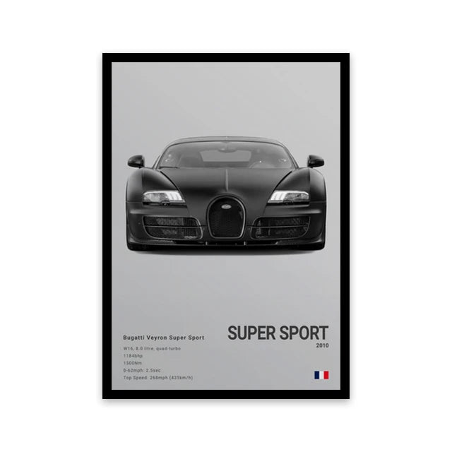 Affiche Voiture Sportif  R8 RS3 M3 M5