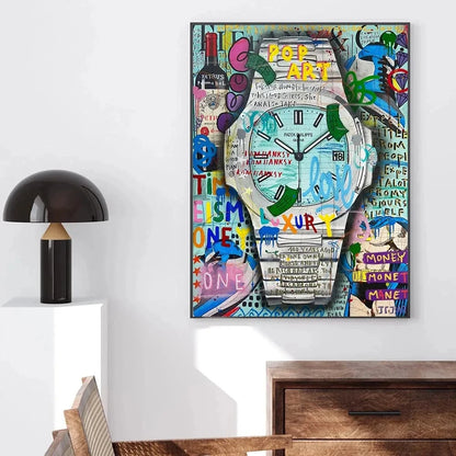 Canvanation Affiche Pop Art Rolex Graffiti