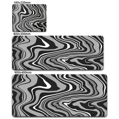 Canvanation TGL00010 / 900x400x2mm Tapis De Souris - Noir Et Blanc Effet Optique