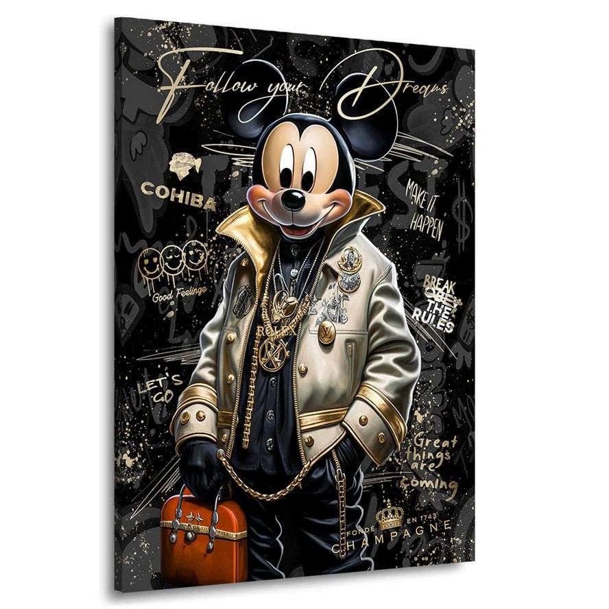 Canvanation 90x130cm Poster Mickey Riche Homme