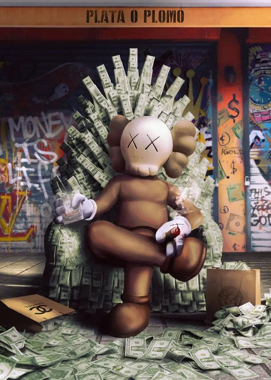 Canvanation 21 / 40X60cm Poster Street Art Kaws Riche