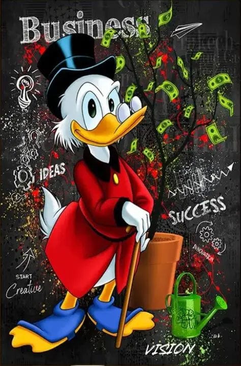 Poster Picsou Donald Diamand Street Art