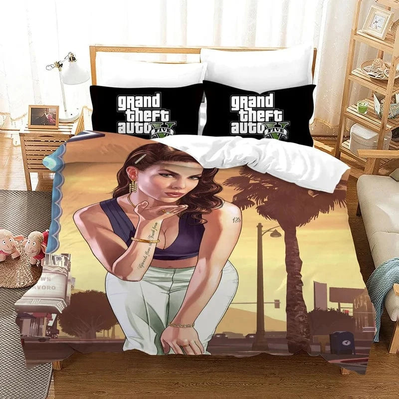 Canvanation 6 / 180x210cm 3pcs Housse De Couette - Game GTA V, Grand Theft Auto 5