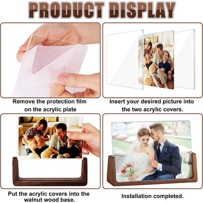 Canvanation Cadre Photo en Bois avec Plexiglass Transparent