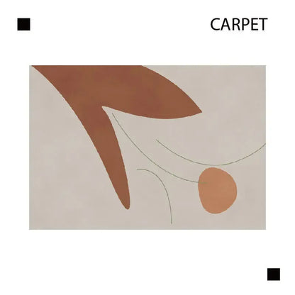 Canvanation Tapis de Chambre Scandinave Géométrique – Antidérapant, Lavable & Design Moderne