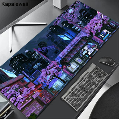 Tapis De Souris - Cyberpunk Gaming Ville Tokyo