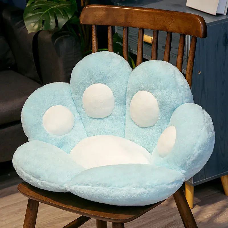 Canvanation Bleu / 70x60cm Coussin - Patte De Chat, Confortable Moelleux Relaxant
