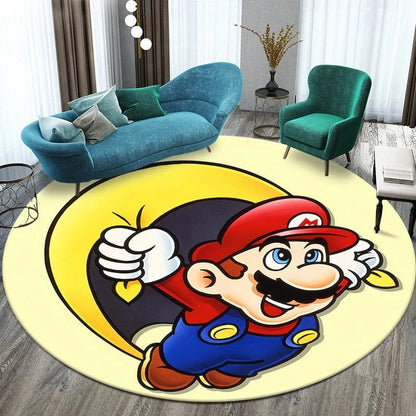 Canvanation 120cm(47.24 in) diam / 2 Tapis De Chambre - Film Mario