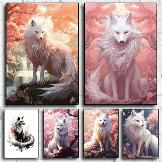 Canvanation Poster Japonais  Fox Kitsune
